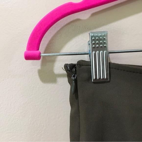 New ZARA Lace Up MINI SKIRT High Rise SIZE M Womens Olive Green Blogger Fav 8261 - Picture 4 of 7